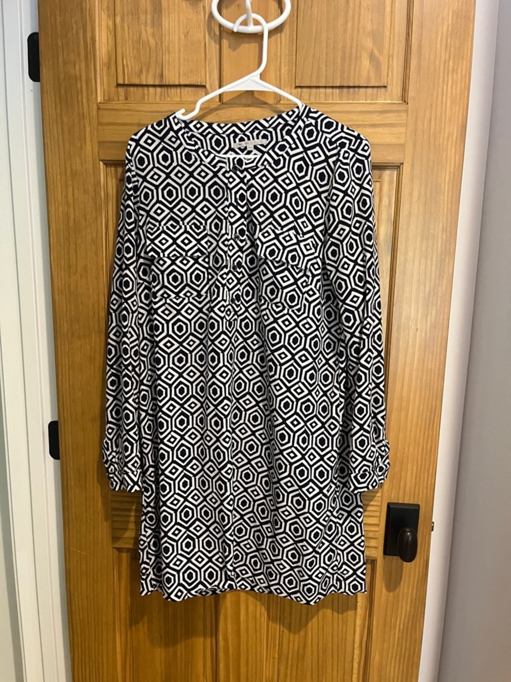 GAP Navy and White Geometric Mini Dress